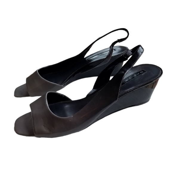 Bandolino Gray ombre Wedge Open Toe sling back BDJAYY Size 10M - Picture 3 of 12